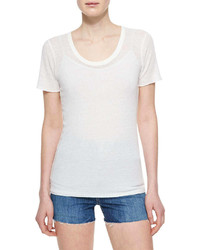 AG Adriano Goldschmied Alexa Chung For Ag The Perfect Ribbed Tee