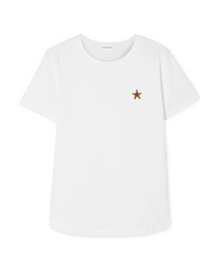 Chinti and Parker Appliqud Cotton Jersey T Shirt