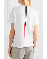 Thom Browne Appliqud Cotton Piqu T Shirt