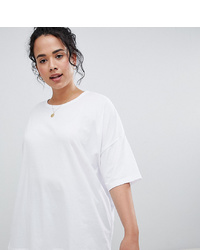 Asos Curve Asos Design Curve Super Oversized T Shirt With Drop Shoulder In White