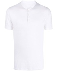 120% Lino Band Collar Linen T Shirt