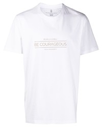 Brunello Cucinelli Be Courageous Slogan T Shirt