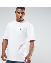 Polo Ralph Lauren Big Tall Player Logo Crew Neck T Shirt In White