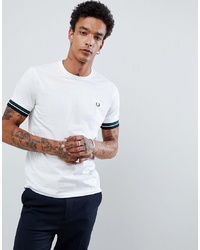 Fred Perry Bold Tipped T Shirt In White