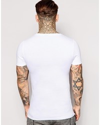 Asos Brand Extreme Fitted Fit T Shirt With Scoop Neck And Stretch