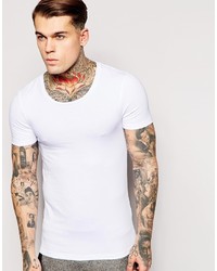 Asos Brand Extreme Fitted Fit T Shirt With Scoop Neck And Stretch