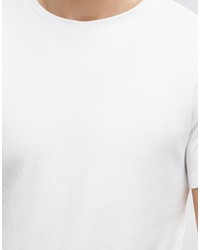 Asos Brand Extreme Muscle T Shirt In Rib In Off White