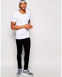 Asos Brand Fitted Fit T Shirt With Scoop Neck And Stretch