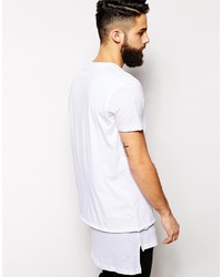 Asos Brand Longline T Shirt With Double Layer Skater Fit