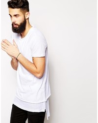 Asos Brand Longline T Shirt With Double Layer Skater Fit