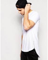 Asos Brand Super Longline T Shirt With Scooped Hem