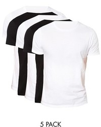 Asos Brand T Shirt With Crew Neck 5 Pack Save 20%