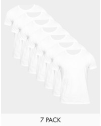 Asos Brand T Shirt With Crew Neck 7 Pack Save 24%