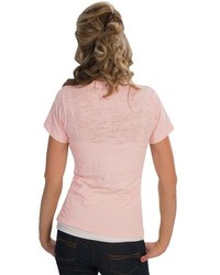 Alternative Apparel Burnout Jersey Knit T Shirt Crew Neck Short Sleeve