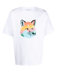 MAISON KITSUNÉ Chillax Fox Motif Cotton T Shirt