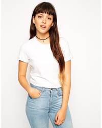 Asos Collection Cropped Easy T Shirt In Premium Fabric