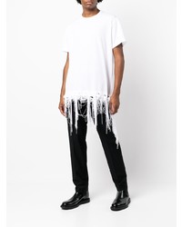 Comme Des Garcons Homme Plus Comme Des Garons Homme Plus Fringed Seam Detail Hem T Shirt