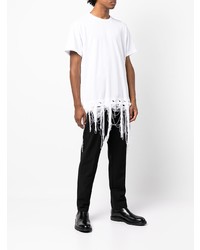 Comme Des Garcons Homme Plus Comme Des Garons Homme Plus Fringed Seam Detail Hem T Shirt