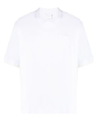 Sacai Contrasting Fabric Panel Jersey T Shirt