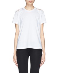 Valentino Corded Lace Back Jersey T Shirt