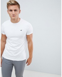 Hollister Core Icon Logo T Shirt In White