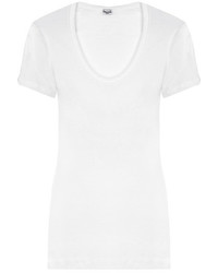Splendid Cotton And Modal Blend Jersey T Shirt White