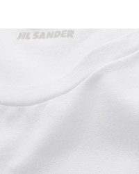 Jil Sander Cotton Blend Jersey Crew Neck T Shirt