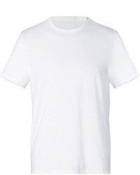 Vince Cotton Crew Neck T Shirt In White