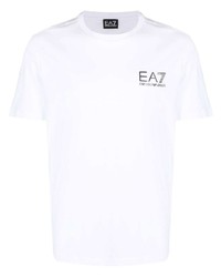 Ea7 Emporio Armani Cotton Embossed Logo T Shirt