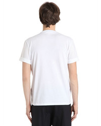 Neil Barrett Cotton Jersey T Shirt W Poplin Sleeves