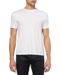Saint Laurent Crew Neck Cotton Jersey T Shirt