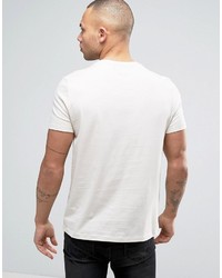 Asos Crew Neck T Shirt In Off White