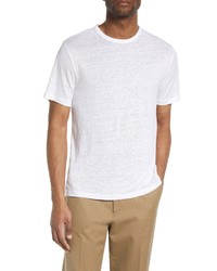 Vince Crewneck Linen T Shirt In Optic White At Nordstrom
