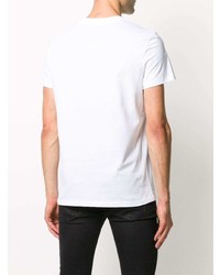 Balmain Debossed Logo Cotton T Shirt