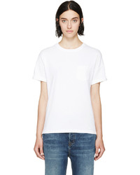 Frame Denim White Le Boyfriend T Shirt
