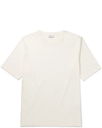 Saint Laurent Distressed Cotton Jersey T Shirt
