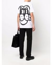 Givenchy Dog Print Round Neck T Shirt