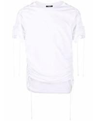 Balmain Drawstring Detail Cotton T Shirt
