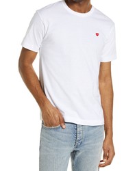 Comme Des Garcons Play Embroidered Cotton T Shirt
