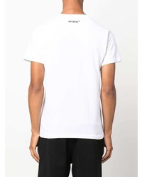 Off-White Embroidered Logo Cotton T Shirt