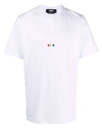 MSGM Embroidered Logo Cotton T Shirt