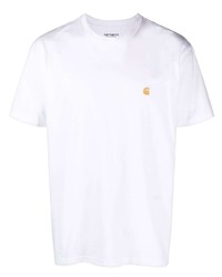 Carhartt WIP Embroidered Logo Cotton T Shirt