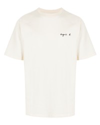 agnès b. Embroidered Logo Print T Shirt