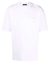 Ermenegildo Zegna Embroidered Logo Short Sleeve T Shirt