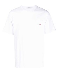 MAISON KITSUNÉ Embroidered Logo Short Sleeve T Shirt