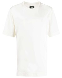 Fendi Embroidered Logo Silk T Shirt