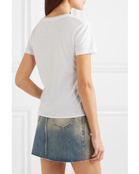 Saint Laurent Essentials Appliqud Cotton Jersey T Shirt