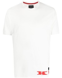Kiton Flocked Logo Cotton T Shirt