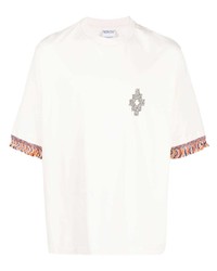 Marcelo Burlon County of Milan Fringed Sleeve Cotton T Shirt