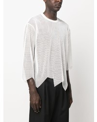 Black Comme Des Garçons Fully Perforated Asymmetric T Shirt